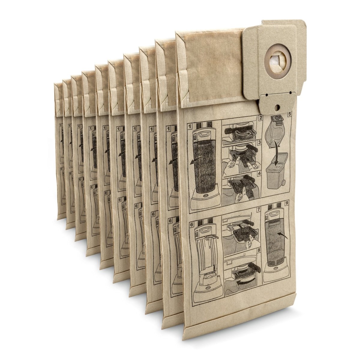 Bolsas de filtro de papel, 10 x , CV 30/1, CV 38/1, CV 38/2, CV 48/2 - KÄRCHER SHOP